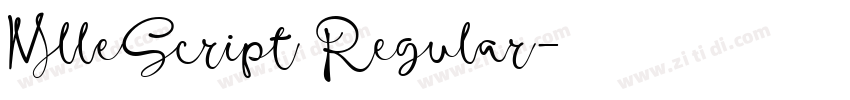 MlleScript Regular字体转换 MlleScript Regular字体转换
